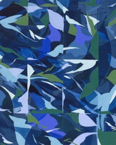 "Echo" - abstract, blue, geometric, nature-based