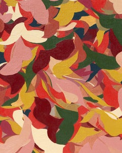 "Hot Take" - abstract, red, nature-based, vibrant