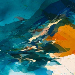 "Meeting Place" - colorful abstract painting - pure abstraction - Frankenthaler