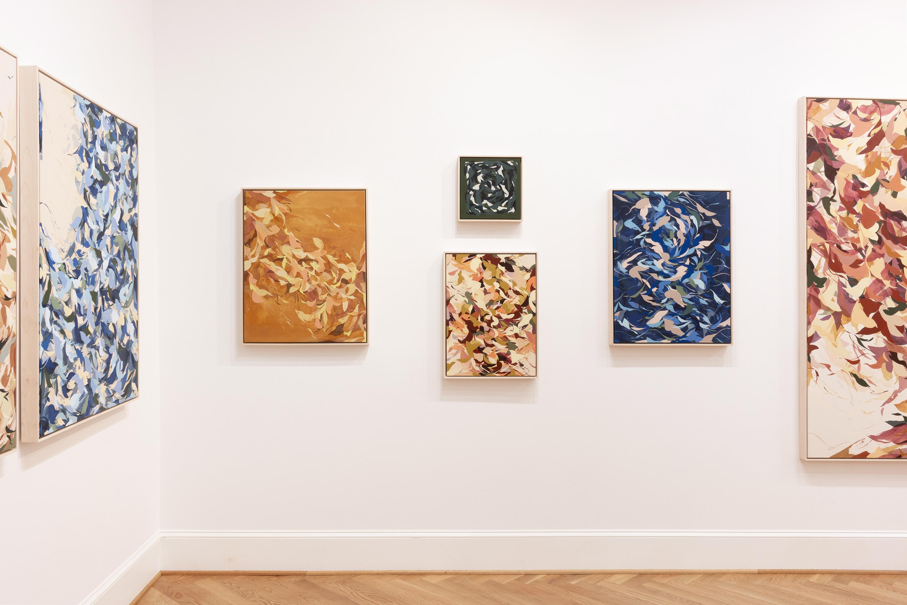 This work on canvas is a mixed media abstract work featuring hues of blue and peach.

Evan is inspired by the works of Frank Bowling, Helen Frankenthaler, Candida Alvarez and Dorothy Hood.

In her latest body of work “Perennial Trace,” Atlanta-based