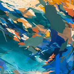 "New Vantage" - colorful abstract painting - pure abstraction - Frankenthaler