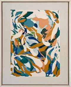 « Petalled Recollection » - peinture abstraite colorée - nature - botanique