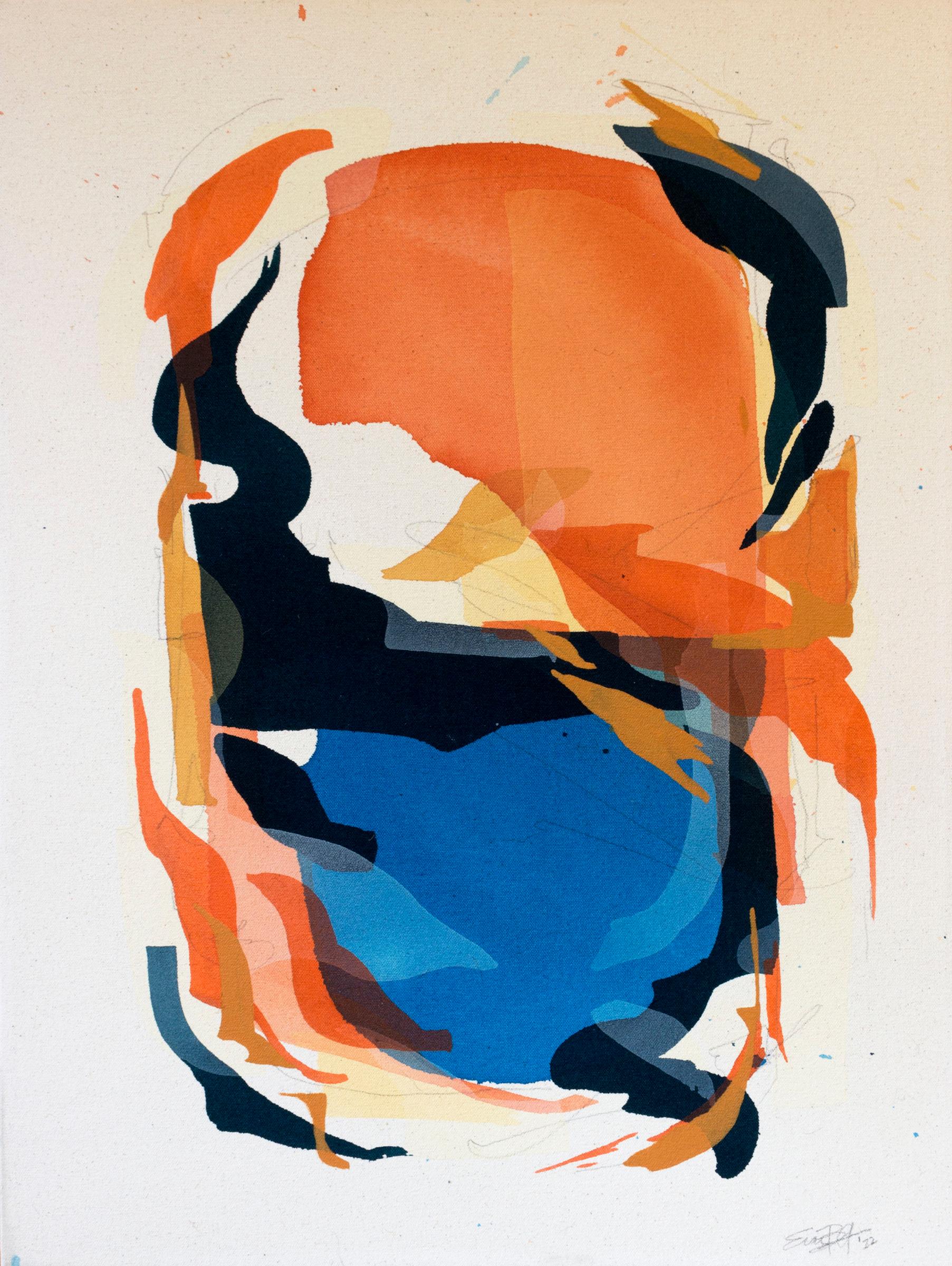 Abstract Painting Evan Blackwell-Helgeson - « Water & Sound » - peinture abstraite colorée - expressionnisme - Frankenthaler