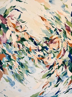 "Wild Persistence" - colorful abstract painting - expressionism - floral