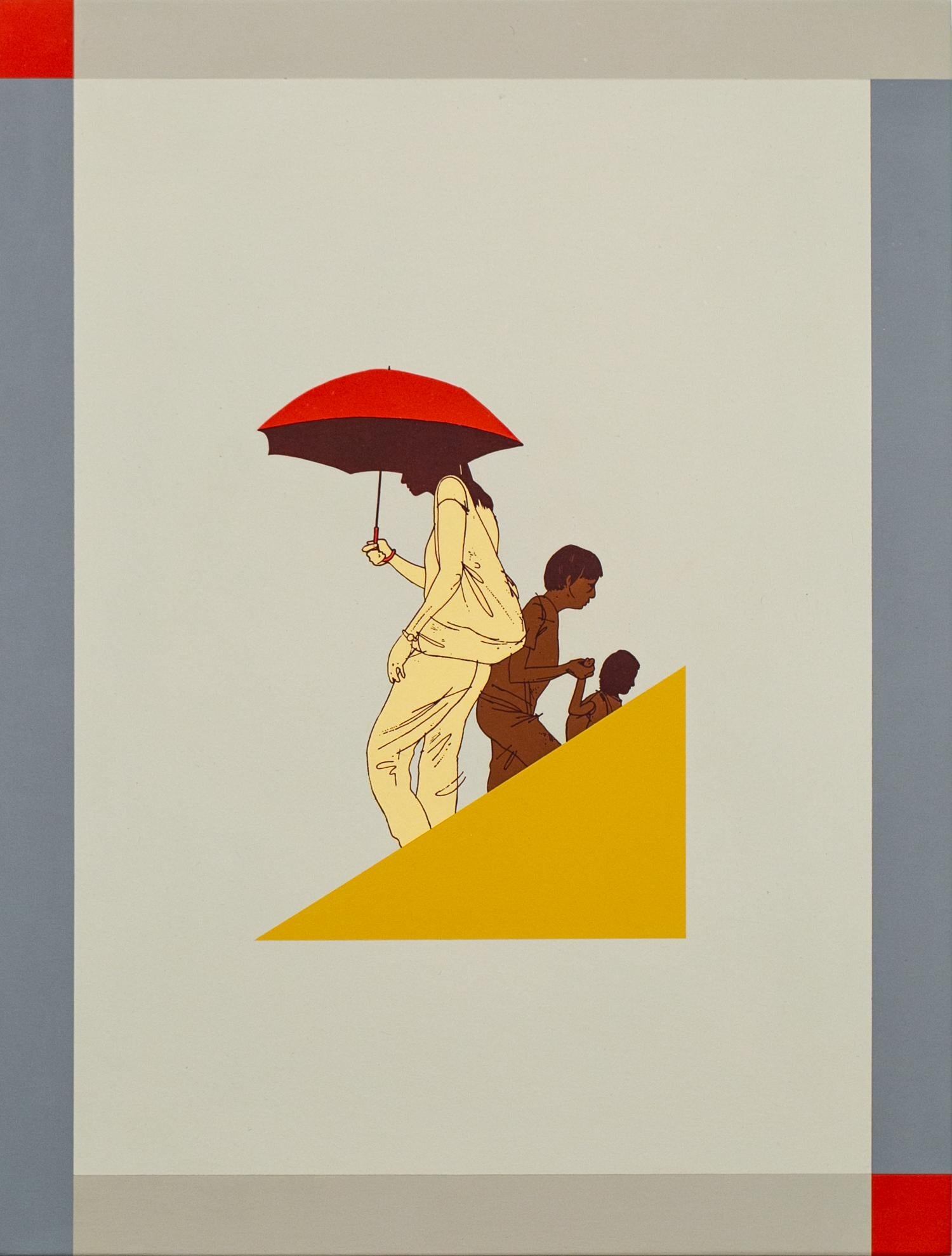 Evan Hecox Figurative Painting – Leiter Straße