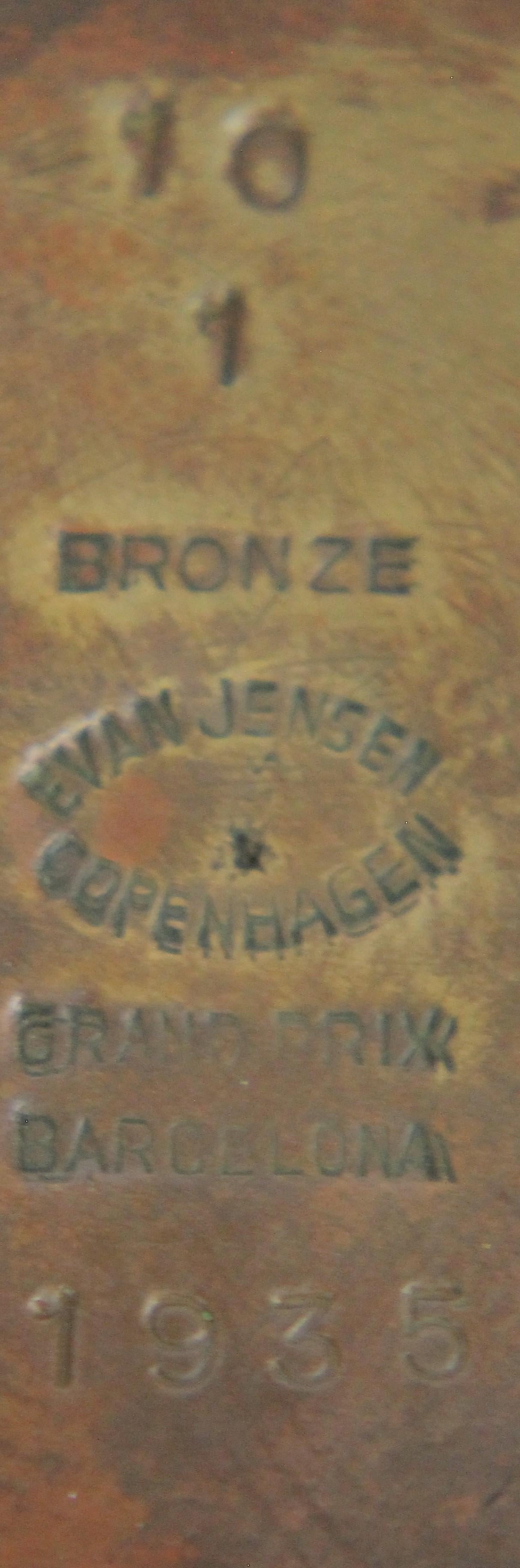 Evan Jensen, un Gruppo di  Vasi e ciotole in bronzo, Danimarca, anni '30. in vendita 12