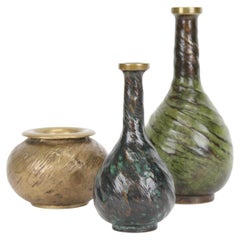 Evan Jensen, a Group of  Bronze Vases and Bowls, Denmark 1930s.
