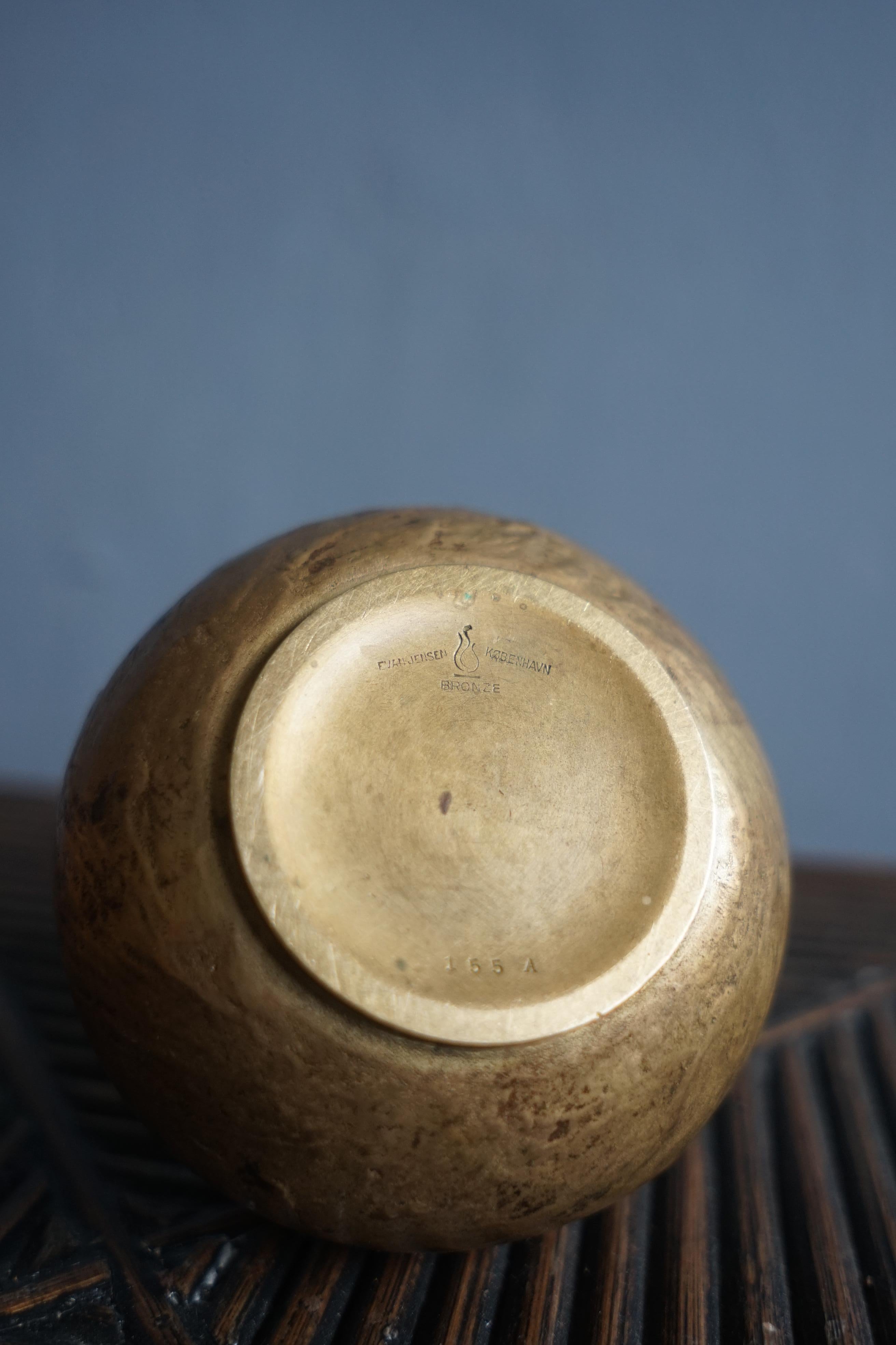 Evan Jensen Bronze Vase, Denmark, 1930s 5