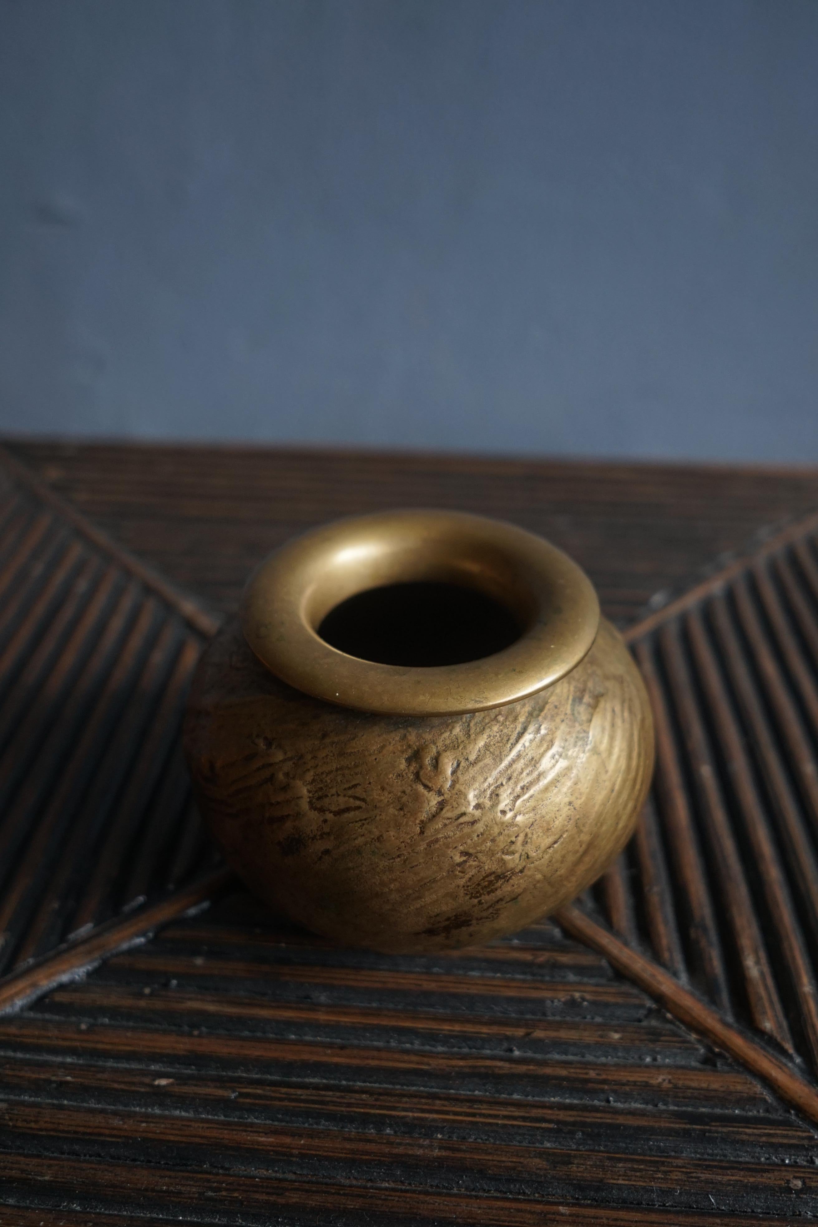 Scandinavian Modern Evan Jensen Bronze Vase, Denmark, 1930s