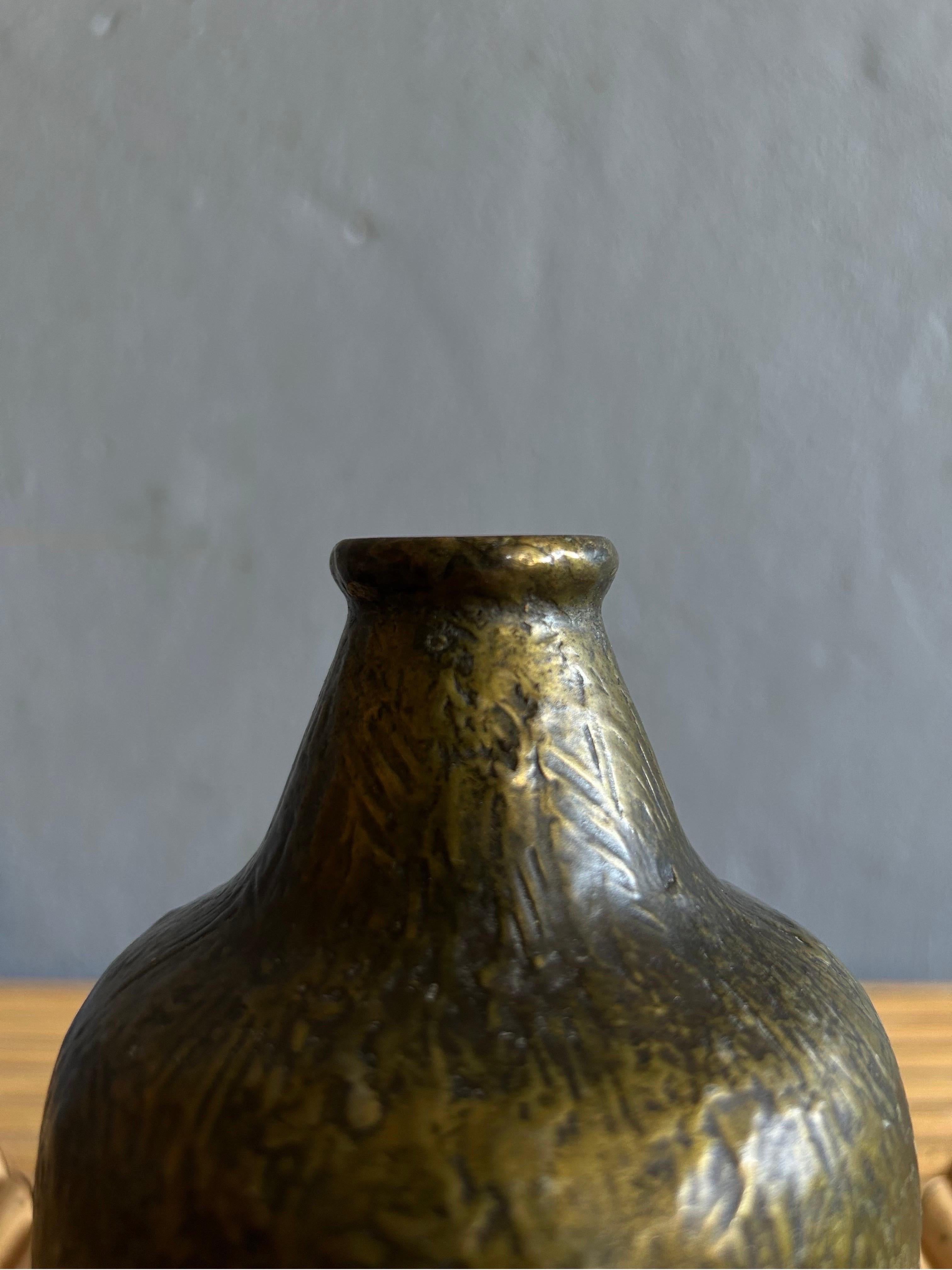 Danois Vase en bronze Evan Jensen Danemark années 1930 en vente