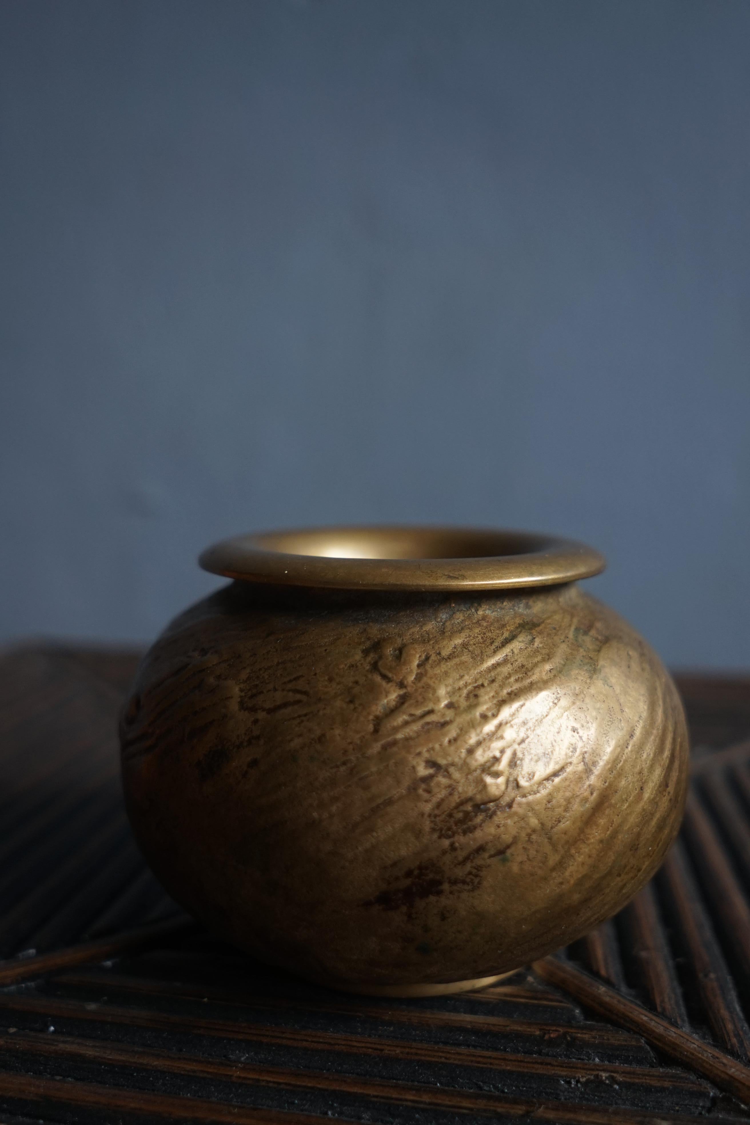 Patinated Evan Jensen Bronze Vase, Denmark, 1930s  For Sale