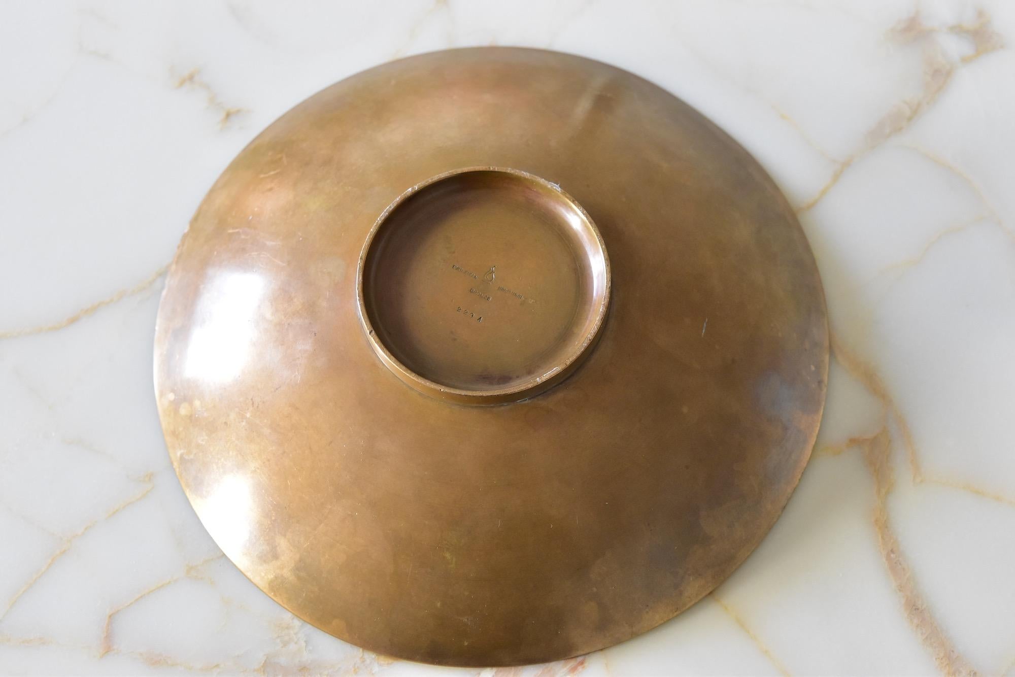 Danish Evan Jensen Køpenhavn Scandinavian Bronze Bowl Denmark, 1930s, Art Deco