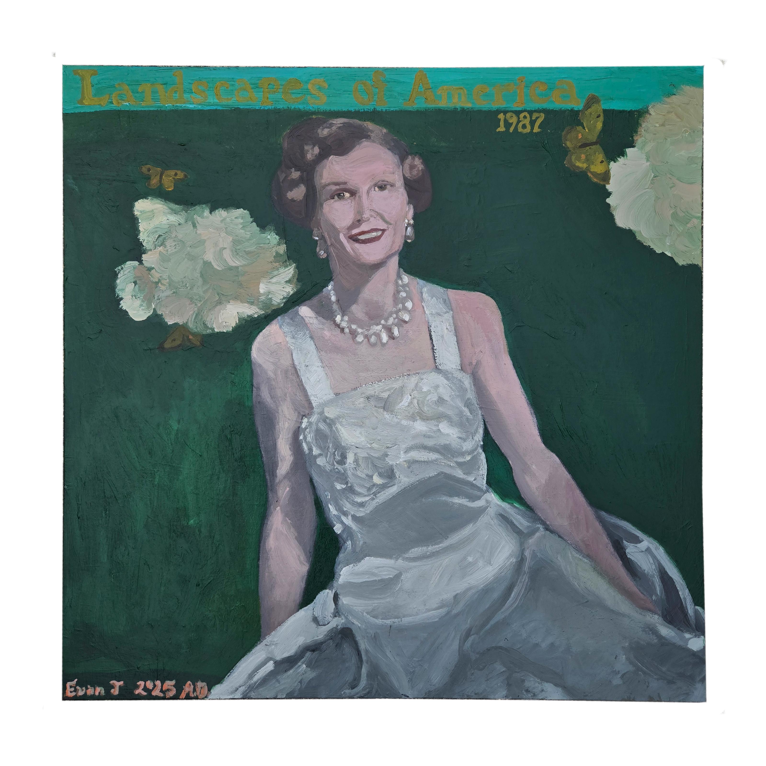 Landscape Painting de Evan Jones - Flores para la boda de Pat Nixon