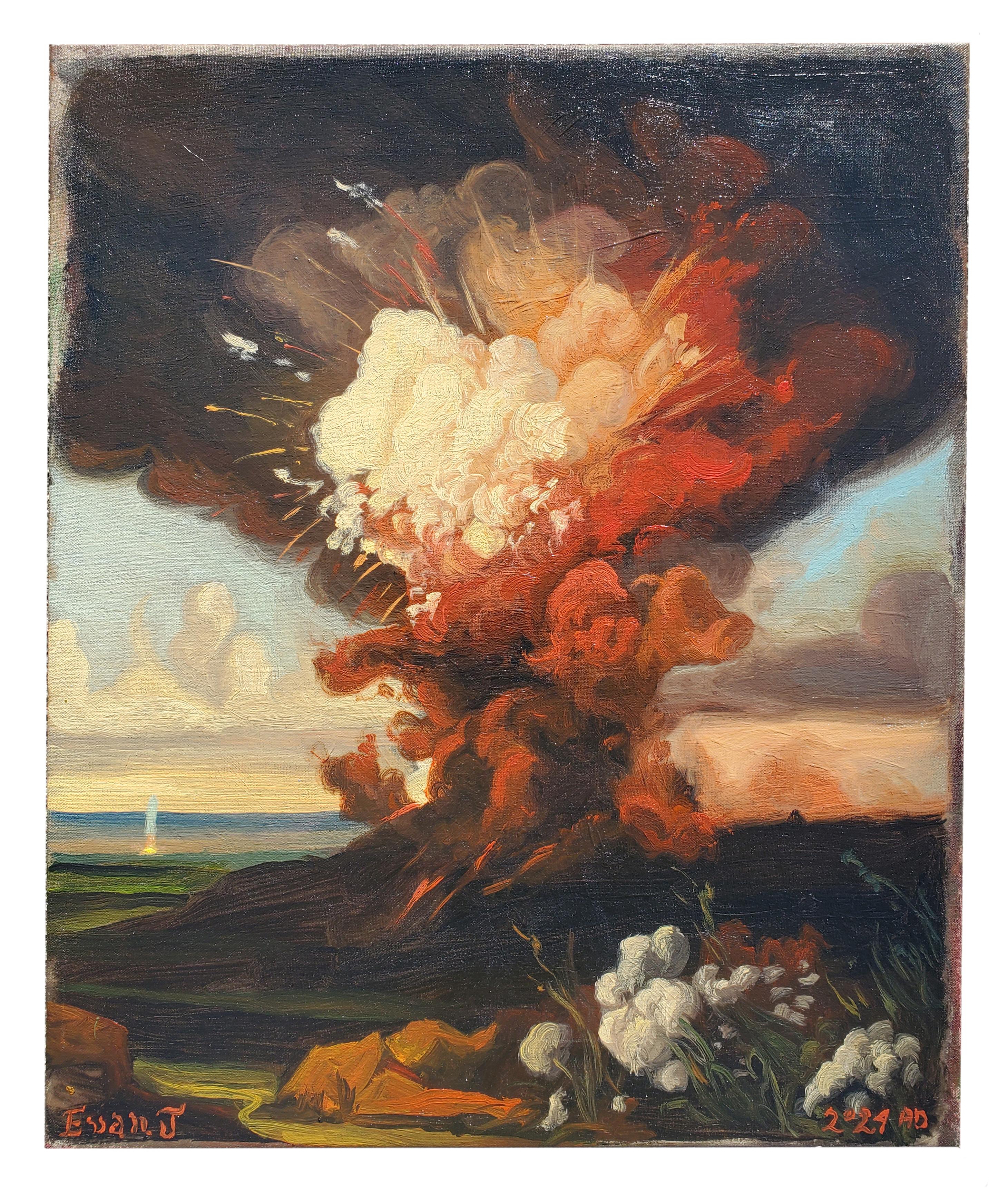 Landscape Painting di Evan Jones - Il vecchio mondo è scomparso