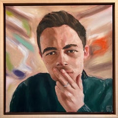 Nachdenklich (Self-Portrait im grünen Pullover)