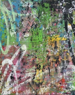 Cloak_Dagger, Abstract Acrylic, Oil Resin & Spray Paint, Canvas, Signed on Verso
