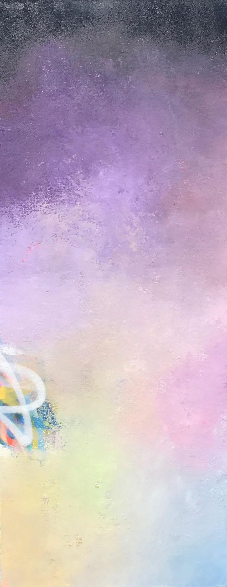 Daybreak, 2017, Acrylic, Oil, Spray Paint on Canvas, Signed on Verso