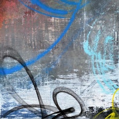 Loop, Swoop & Pull, Acrylic, Oil, Spray Paint on Canvas, Signed on Verso
