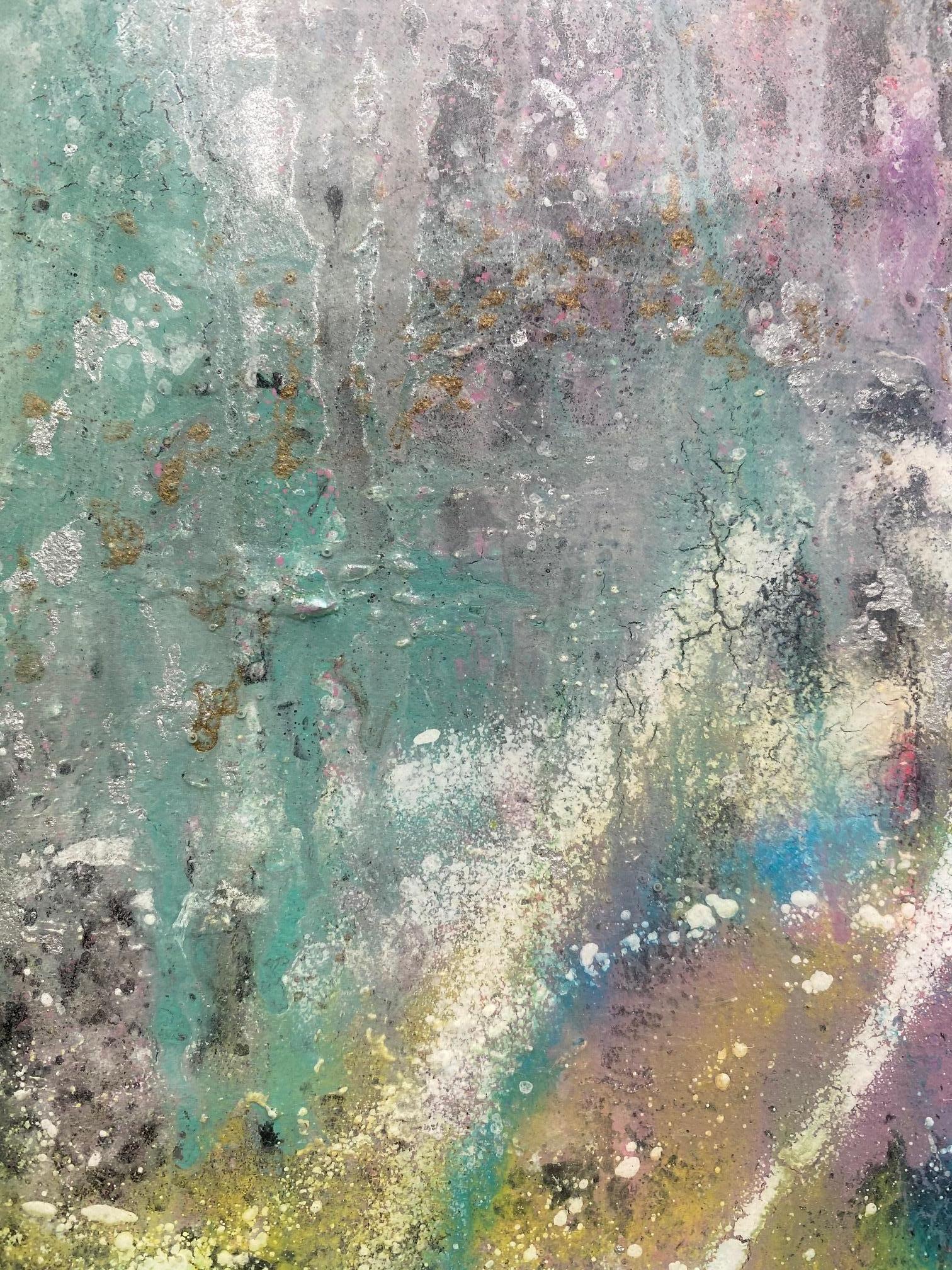 resin painting on canvas