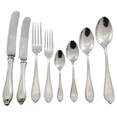 Evangeline by Alvin Sterling Silver Flatware Set for 12 Service 102 Pcs Dinner
