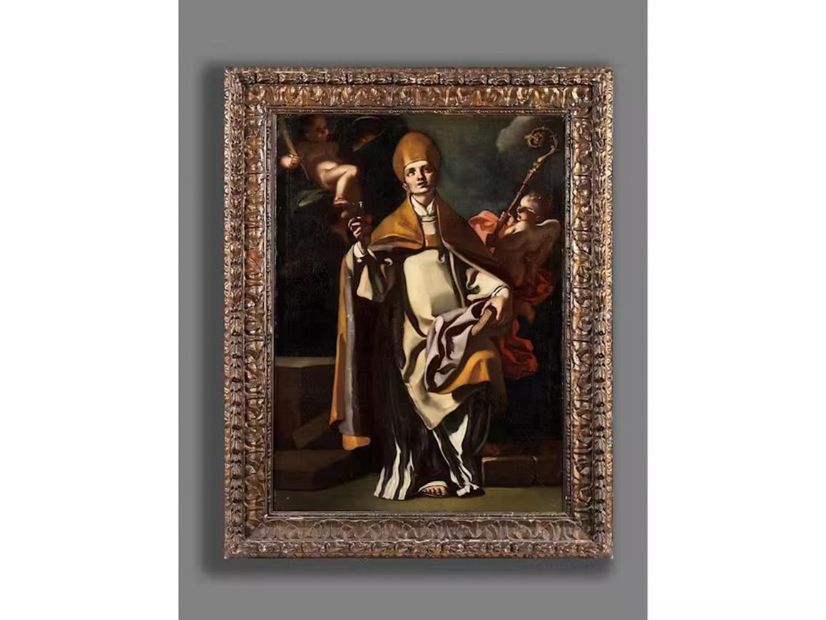 Evangelista Schiano Saint Gennaro, Ölgemälde auf Leinwand, 18. Jahrhundert im Angebot 1