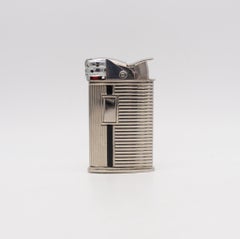 EVANS 1940 Spitfire Pocket Lighter With Windshield Chromed Steel & Black Lacquer