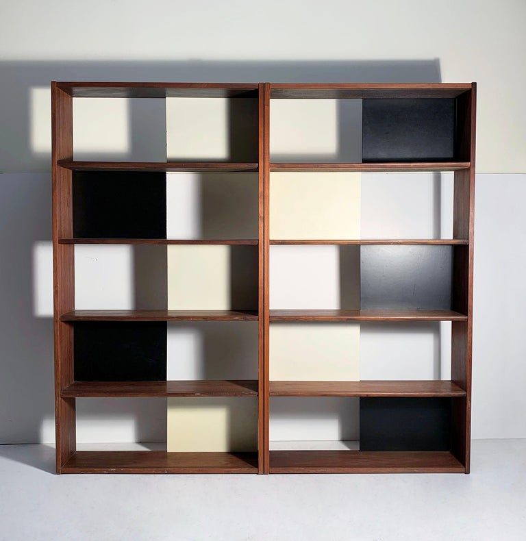 Evans Clark Glenn of California Folding Bookcase/ Display Shelf/ Room Divider.

Manner of Milo Baughman
Style of Charlotte Perriand and Jean Prouve 