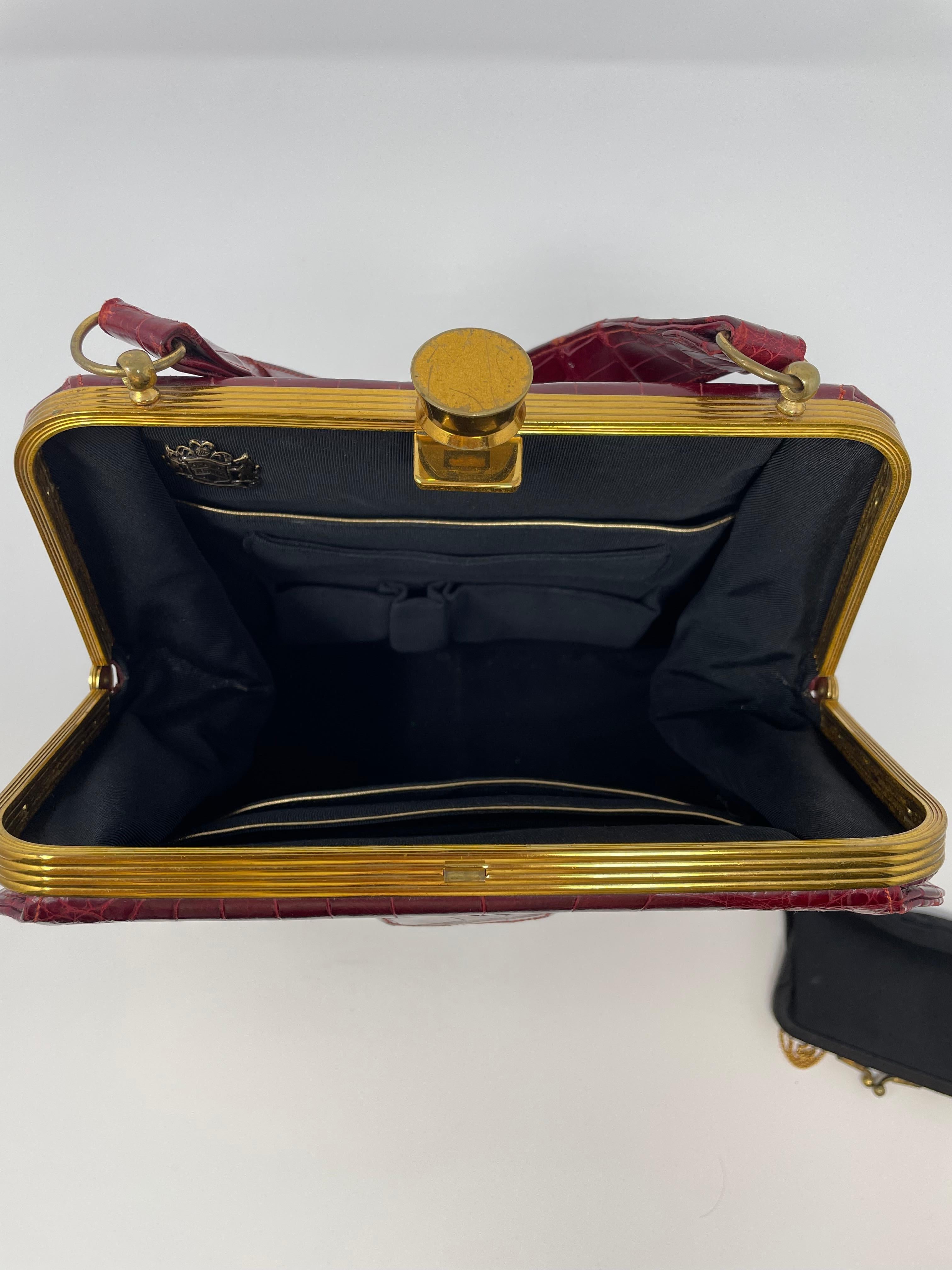 20th Century Evans Elegance Red Purse with Change Purse For Sale
