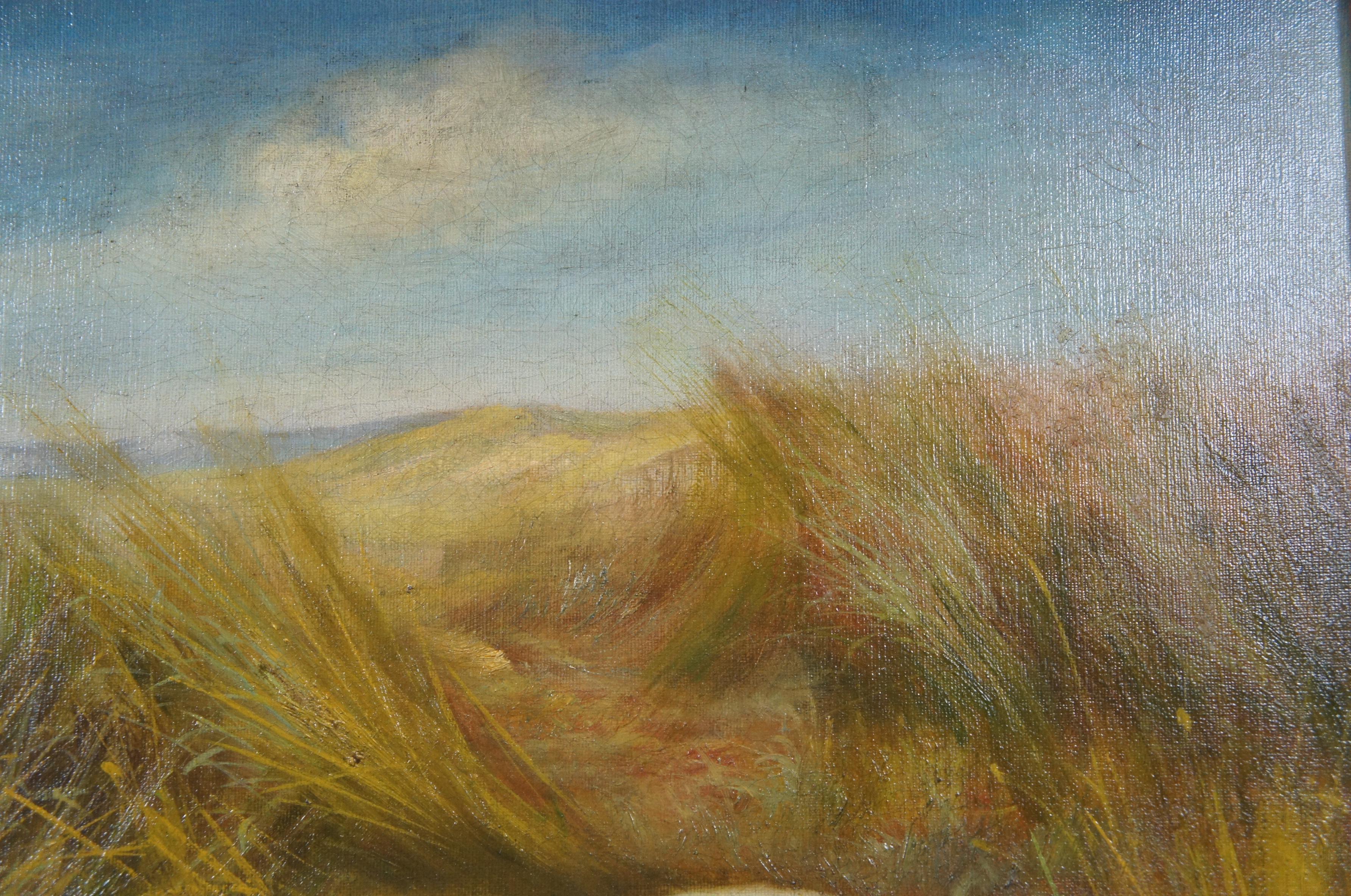 Evans Pointer Perros de Caza Paisaje Retrato Pintura al Óleo sobre Lienzo 34