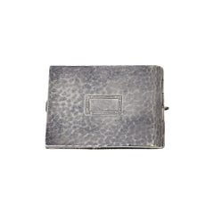 Evans Sterling Silver Match Safe Vesta Case with Monogram #24561