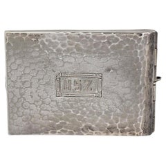 Evans Sterling Silver Match Safe Vesta Case with Monogram #24561