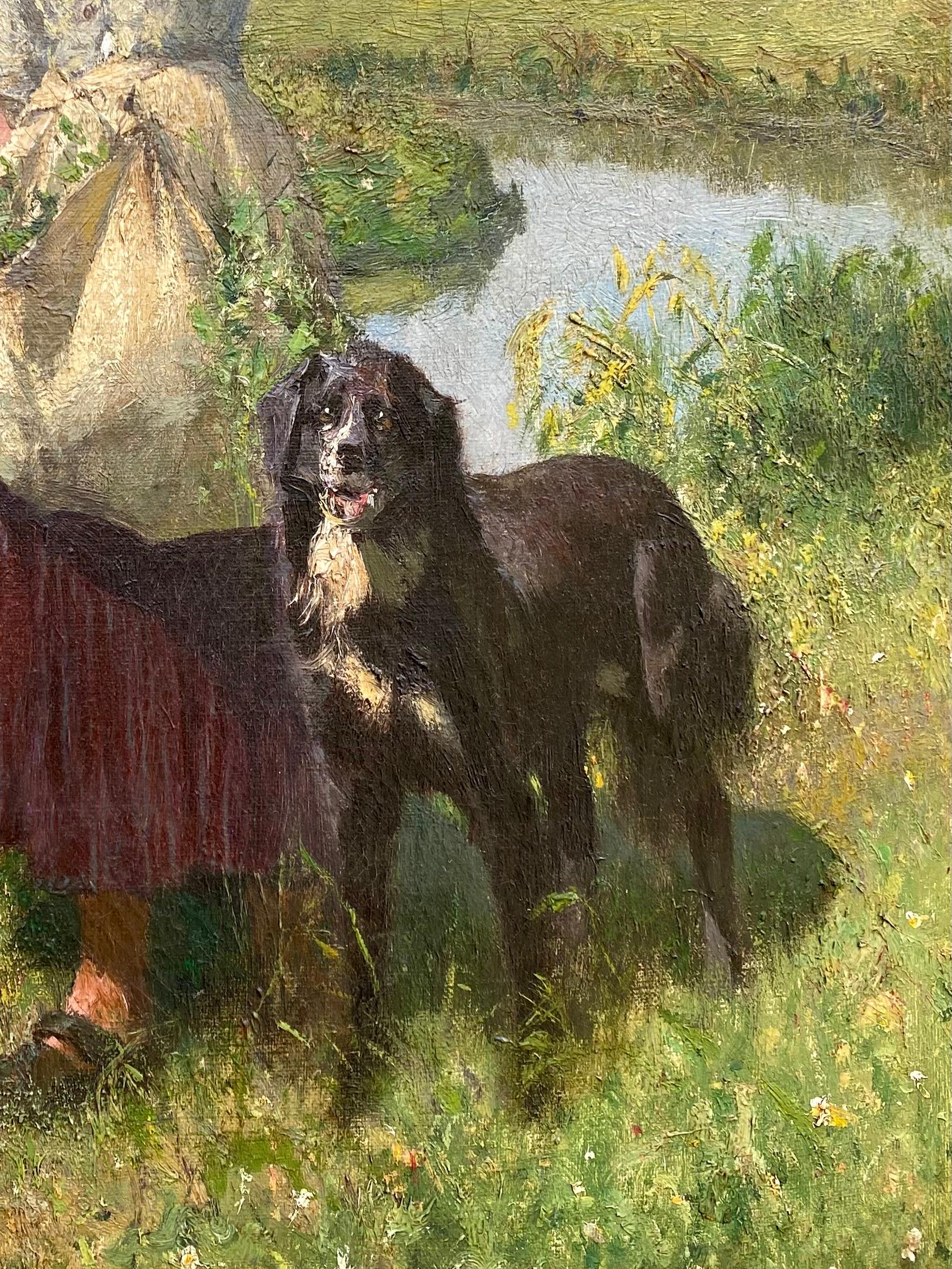 Retour des champs' par Évariste Carpentier, Kuurne 1845 - 1922 Liège en vente 2