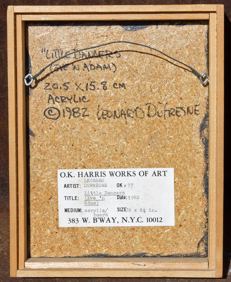 Eve et Adam, peinture de Leonard Dufresne de style régionaliste En