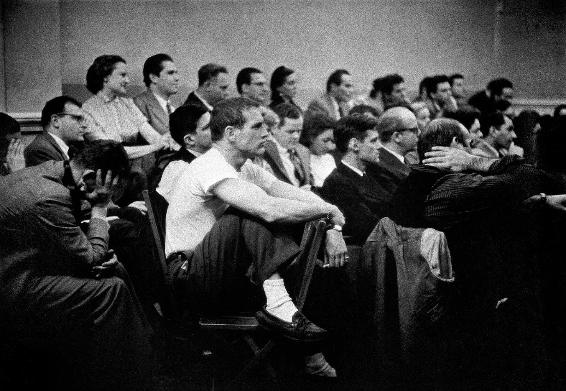 Eve Arnold Black and White Photograph - USA. New York city. 1955. Actors Studio. American actor Paul NEWMAN