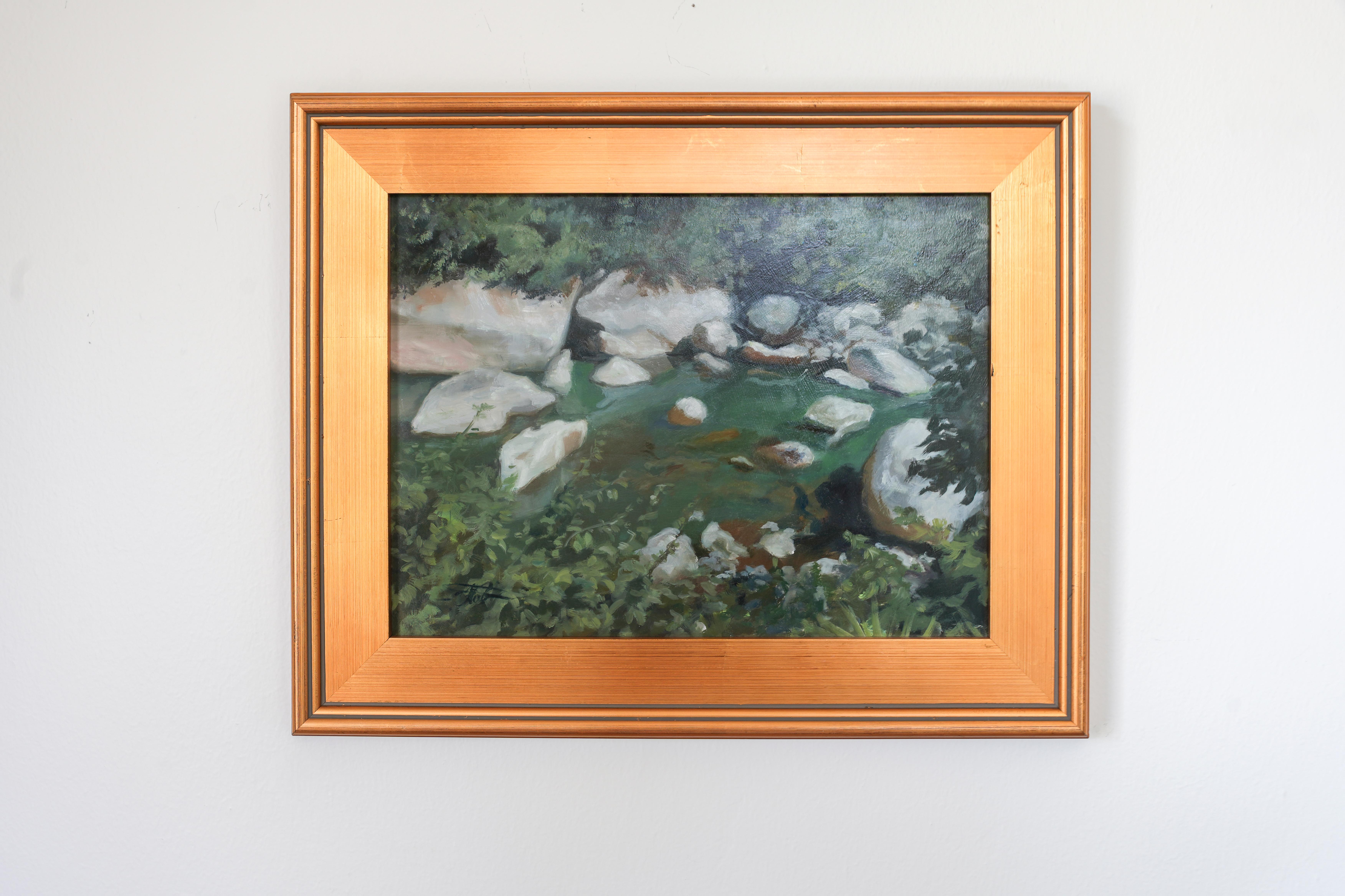 'Stony Brook ' by Eve Cornejo, Oil on Canvas Painting For Sale 5