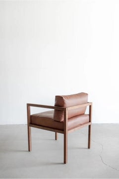 Eve Dining Chair In Leather (Wnt) Straight by Croft House