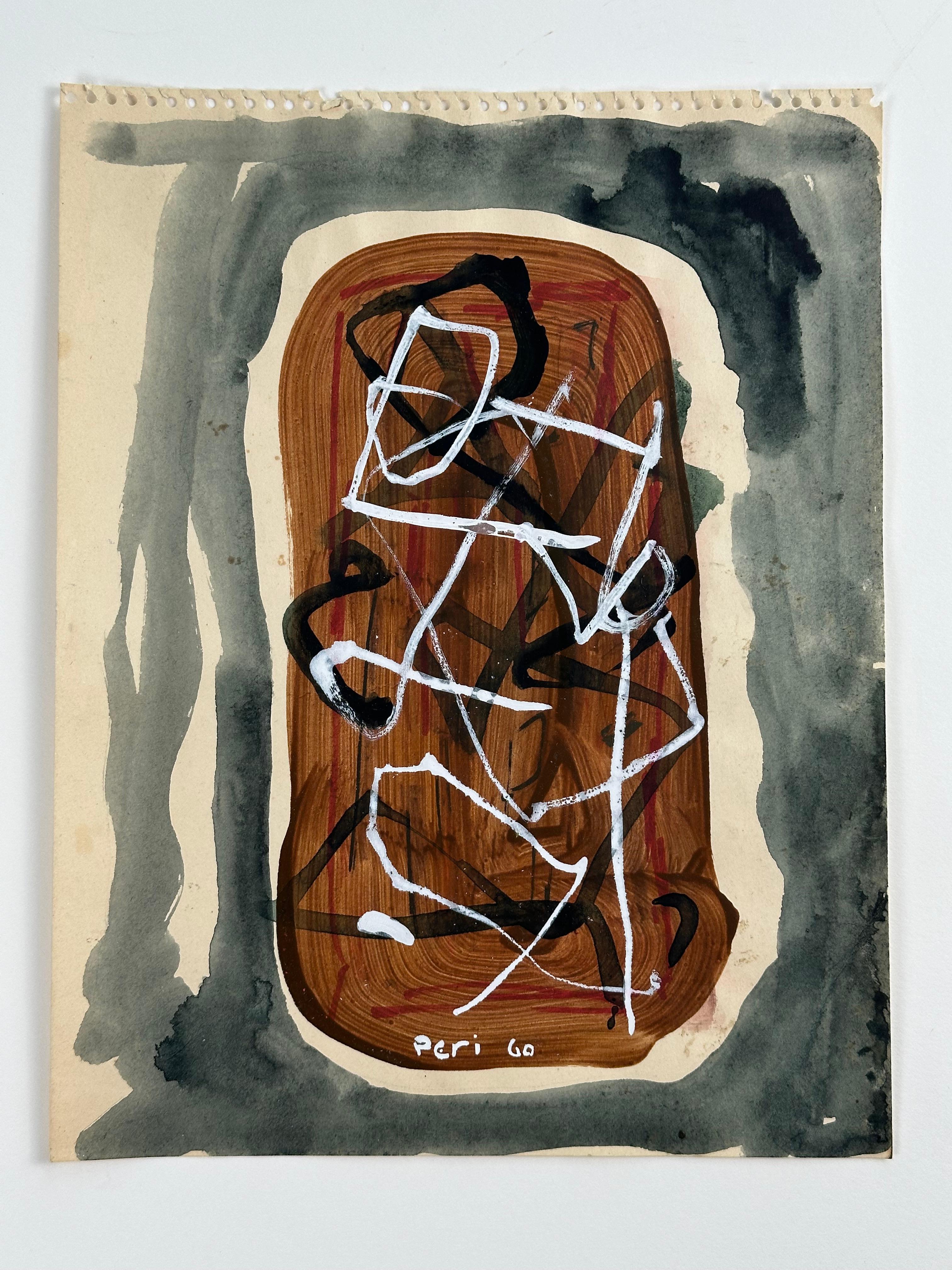 Abstract Painting di Eve Peri - Quadro espressionista astratto senza titolo