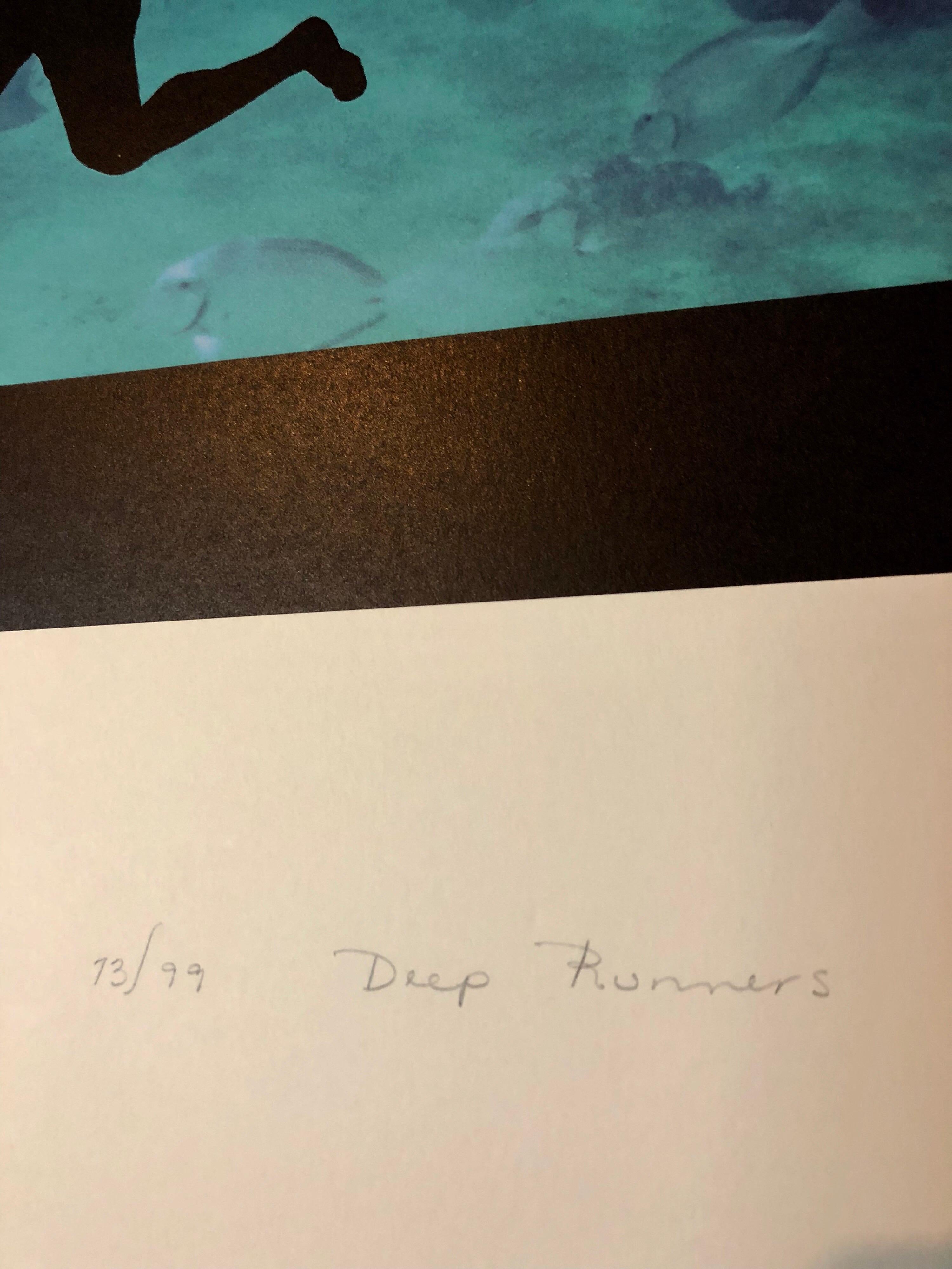 Großes Diptychon „Deep runners“ Fotografie, signierte surrealistische Fotolithographie  im Angebot 1