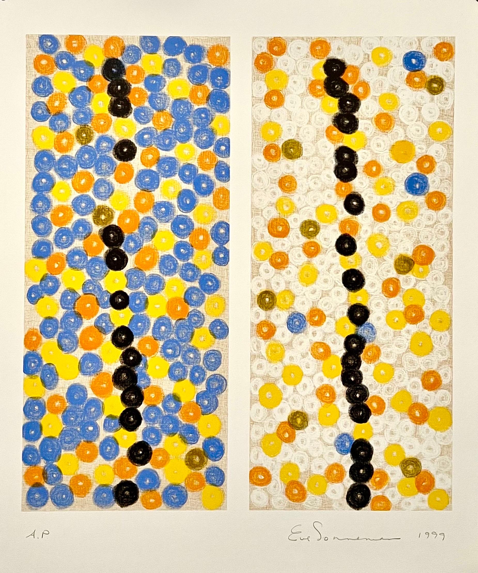 Large Diptych "Deep runners" Photograph Signed Surrealist Photo Lithograph - Print by Eve Sonneman