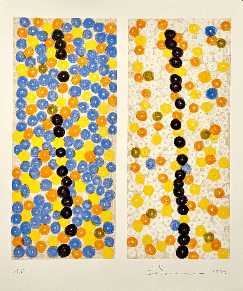 Large Diptych "Deep runners" Photograph Signed Surrealist Photo Lithograph