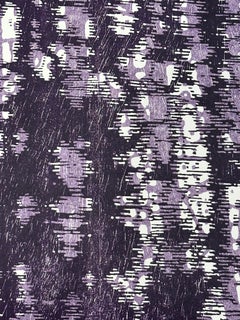 Cove Variation Two, Bäume, Wasser, Grau, Flieder, Iris Violett Landschaft