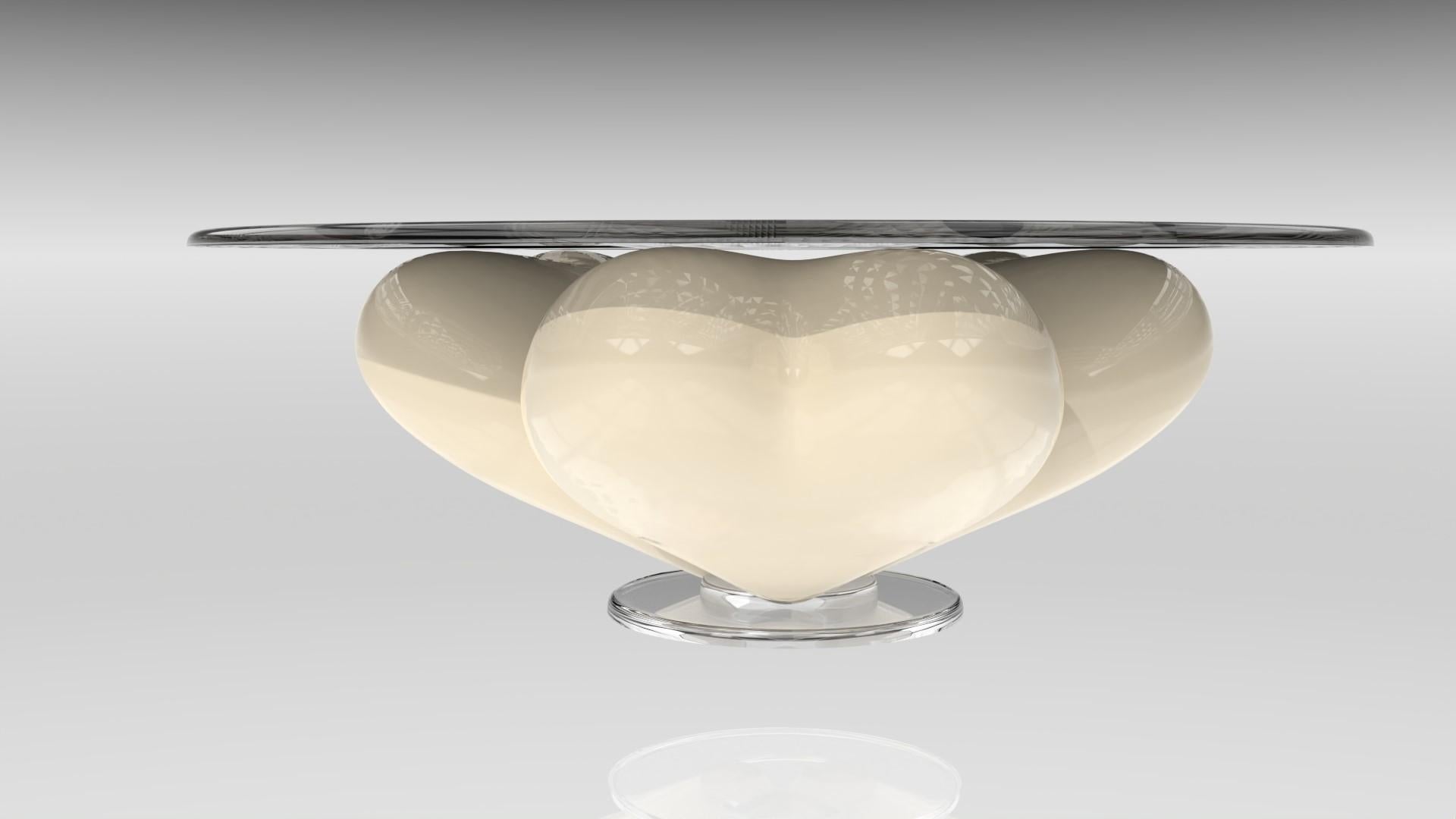 Francese Evelia 3 cuori Porcelaine White (senza top) in vendita