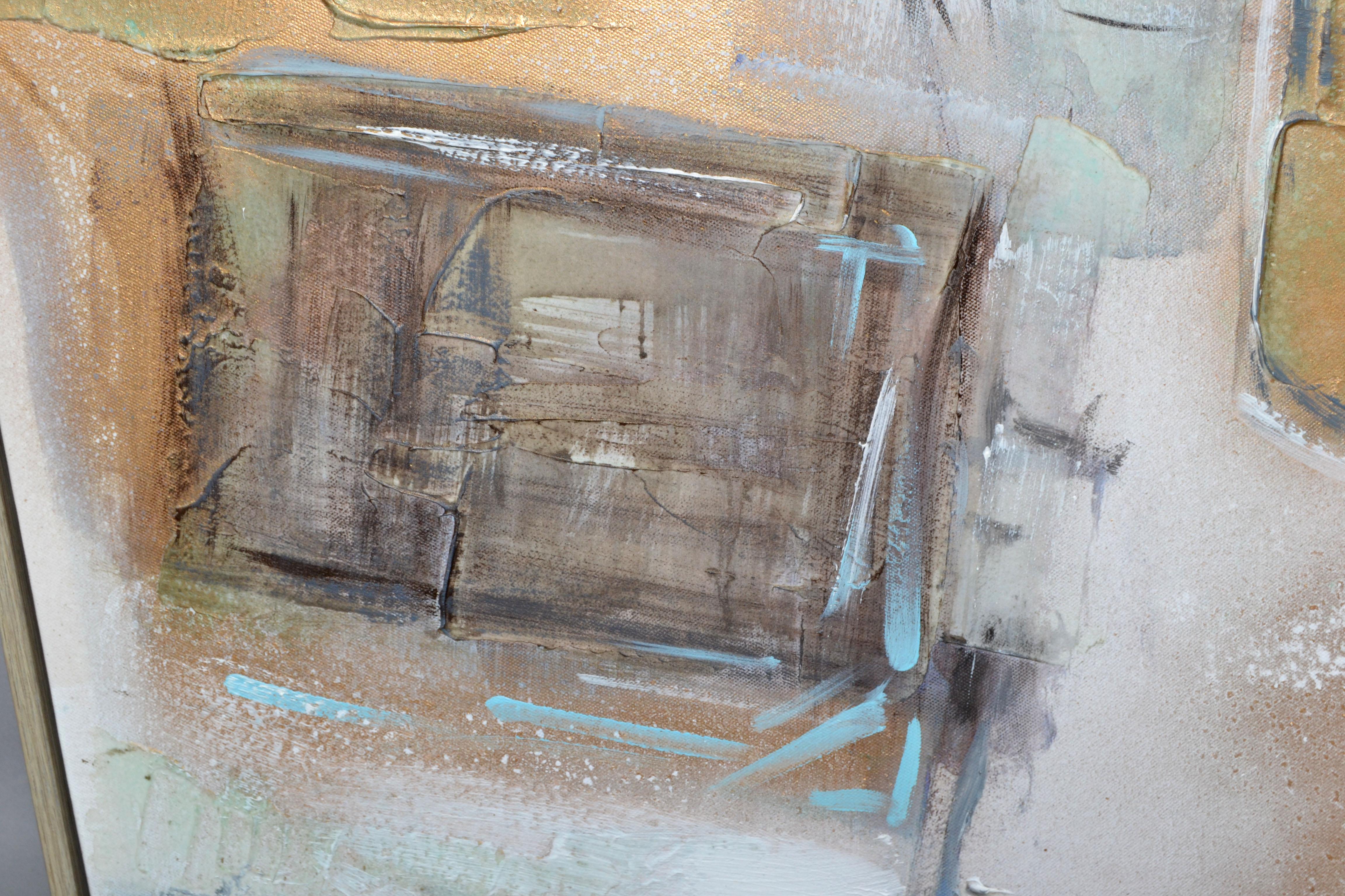 Eveline Brodsky Contemporary Impressionism Wood Framed Acrylic Painting Canada In Good Condition In Miami, FL
