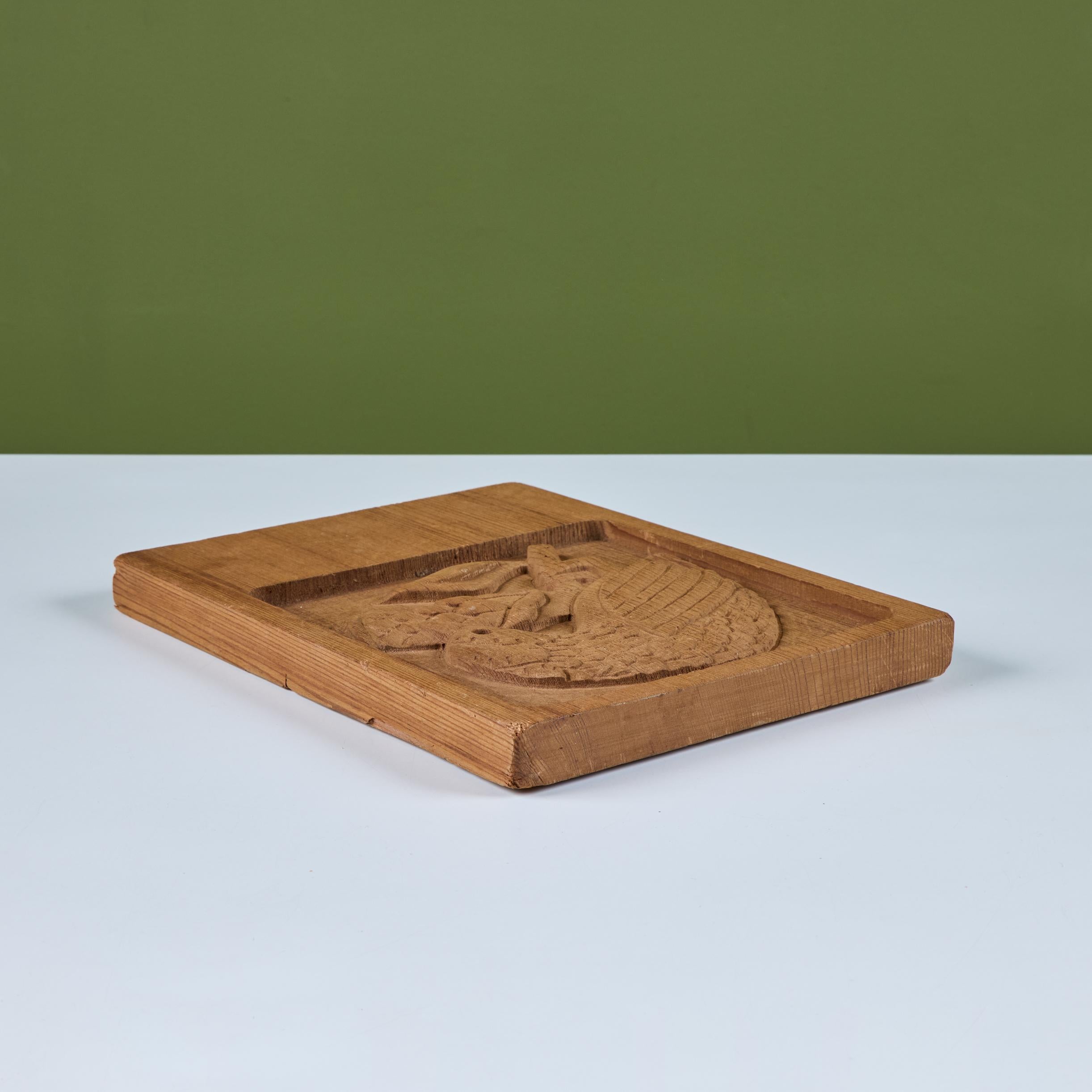 Evelyn Ackerman Bird Wood Carved Panel en venta 1