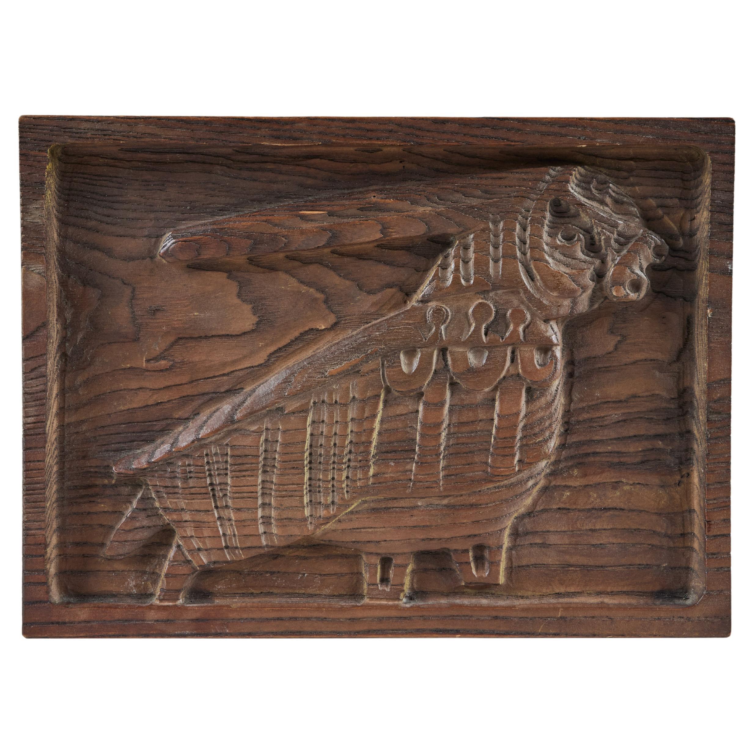 Evelyn Ackerman Animal Wood Carved Panel For Sale