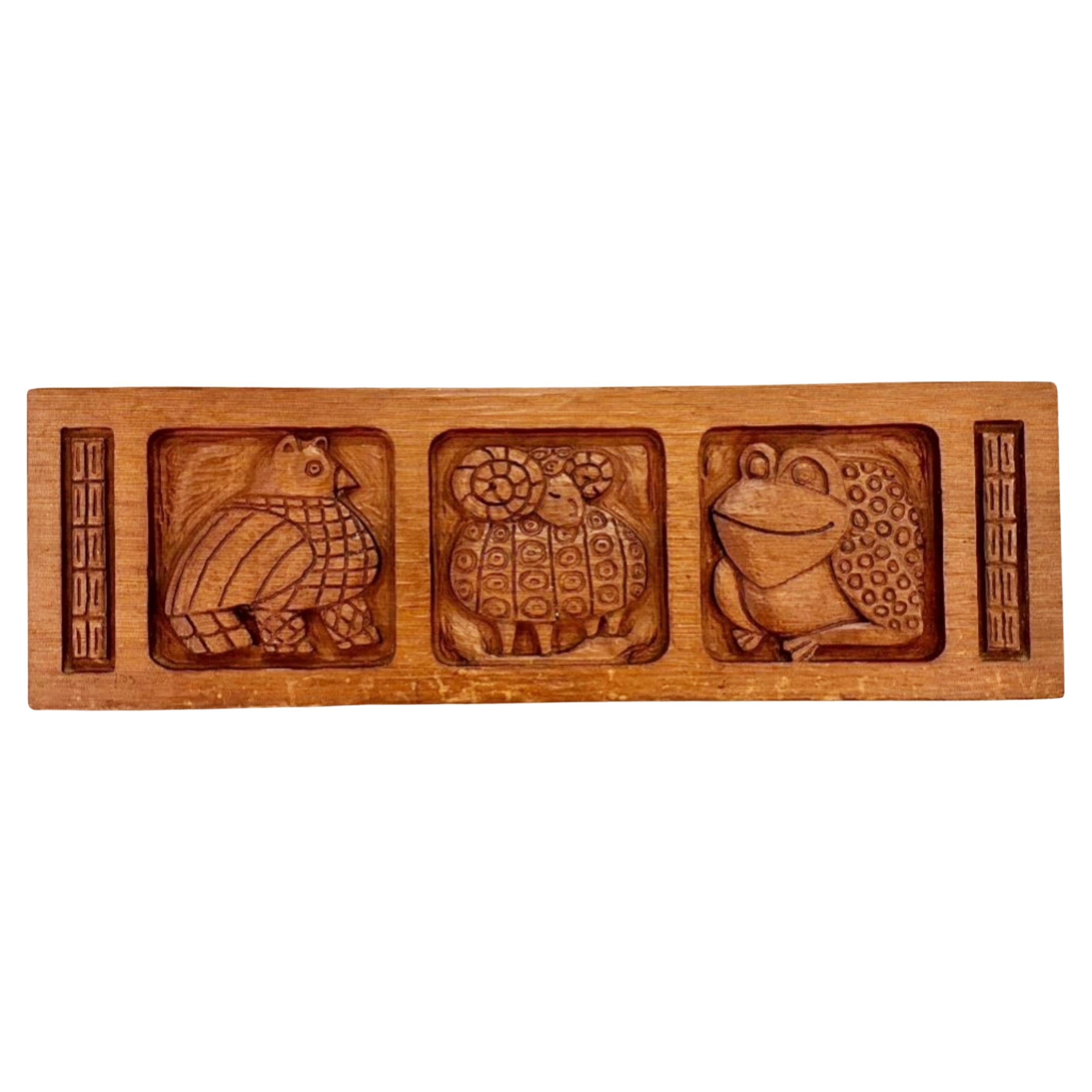 Evelyn Ackerman Carved Redwood Panel for Panelcarve, circa 1950s