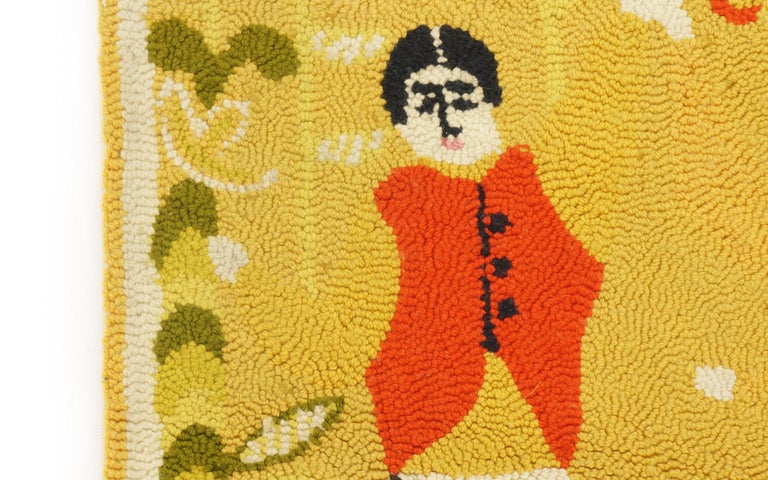 American Evelyn Ackerman ERA Hand Hooked Tapestry Rug For Sale