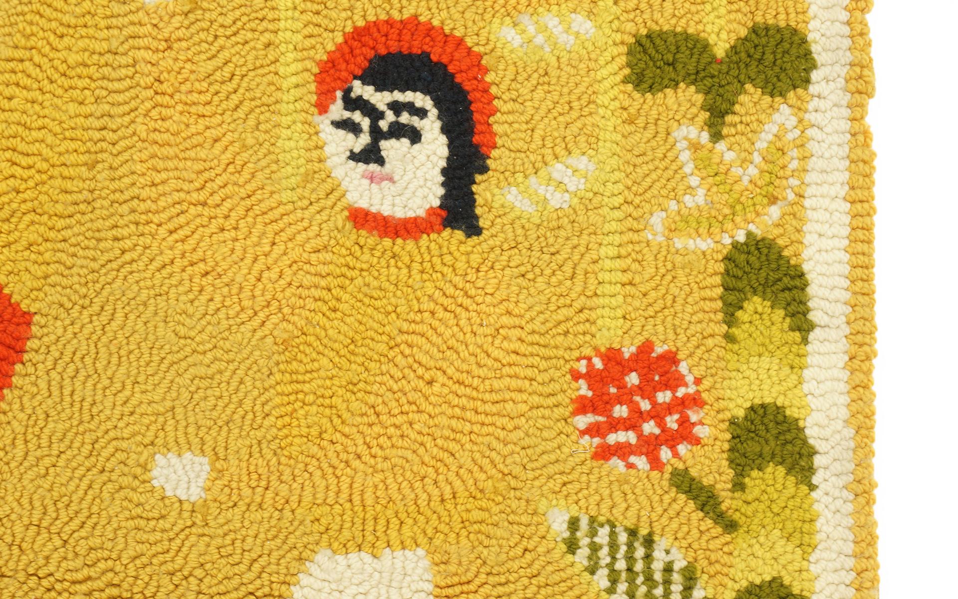 Tapis de tapisserie Evelyn Ackerman ERA crocheté à la main Bon état - En vente à Kansas City, MO