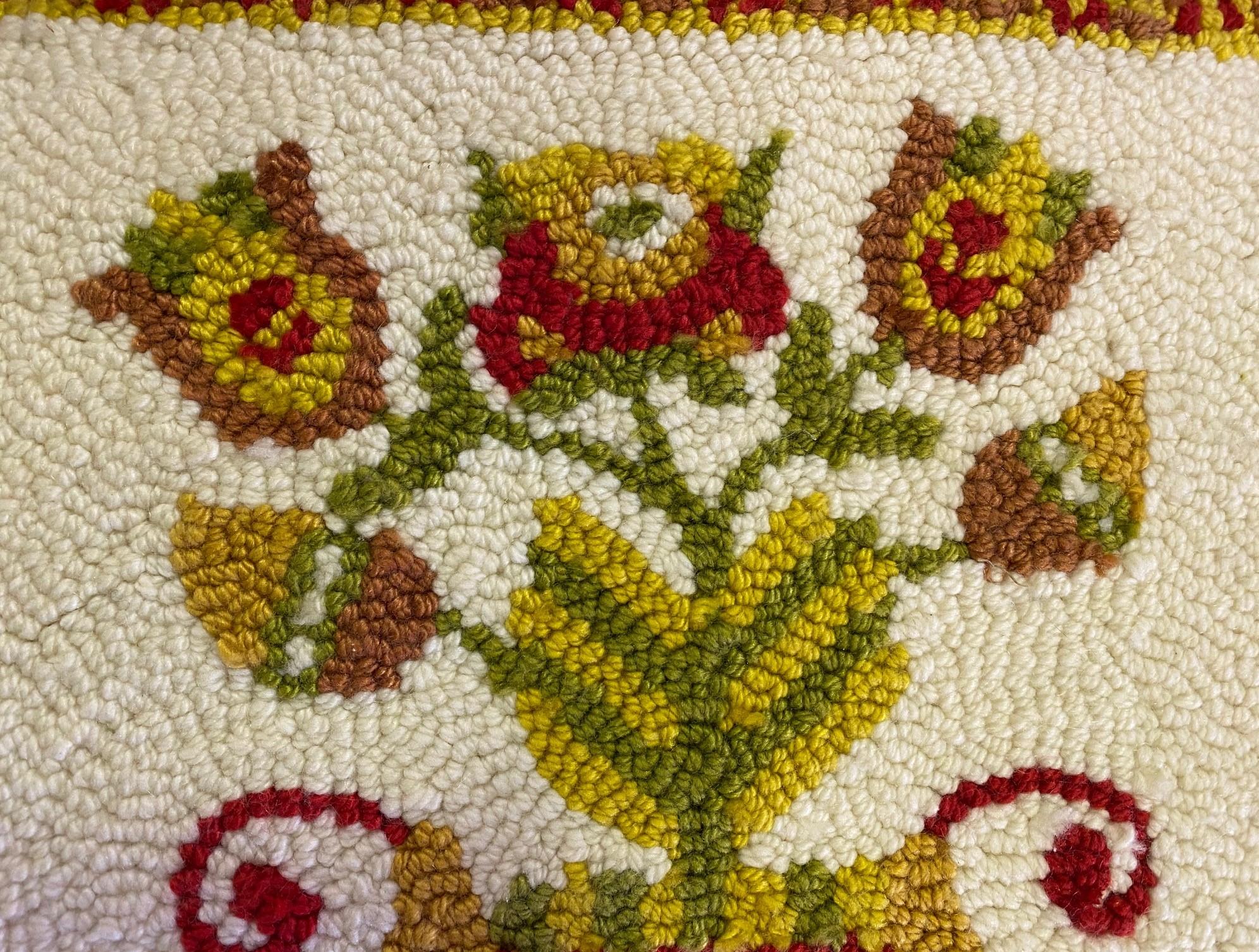 Hand-Woven Evelyn Ackerman ERA Signed Mid-Century Modern Woven Floral Tapestry Wall Hanging For Sale