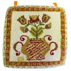 Evelyn Ackerman ERA Signed Mid-Century Modern Woven Floral Tapestry Wall Hanging